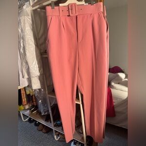 Zara Pink Belted Trousers